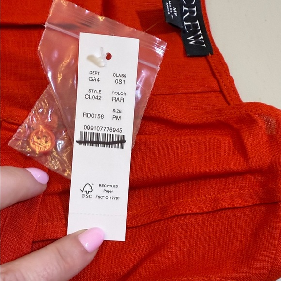 J. Crew Petite seamed linen dress with removable belt Medium Petite - Picture 10 of 11